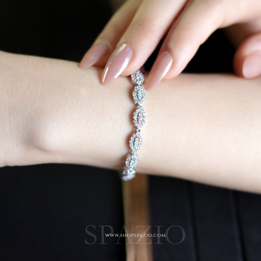 CZ Leaf Bracelet