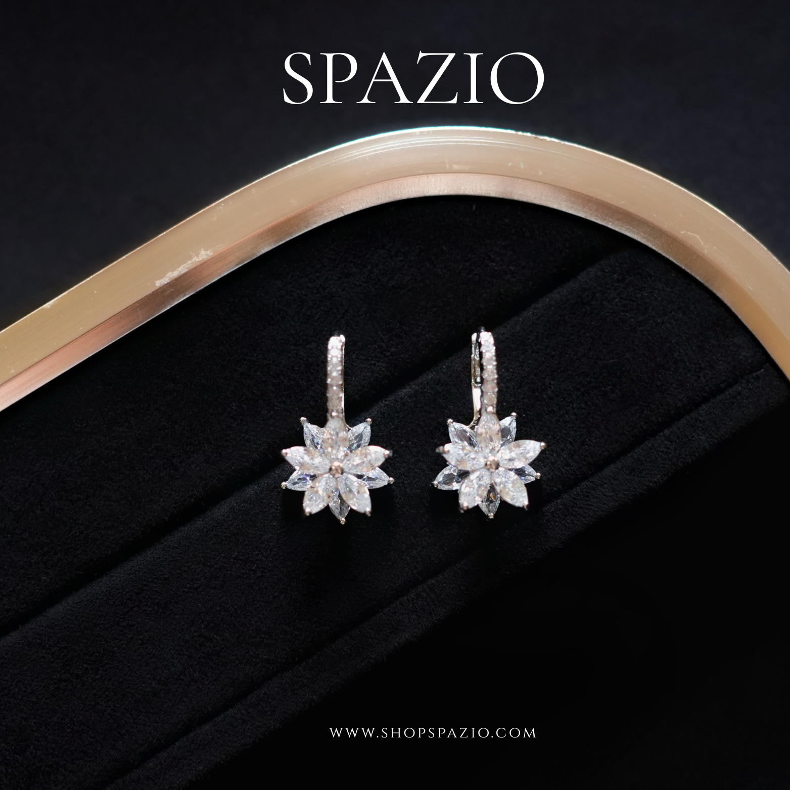 Sunlit Spark Hoops - Silver