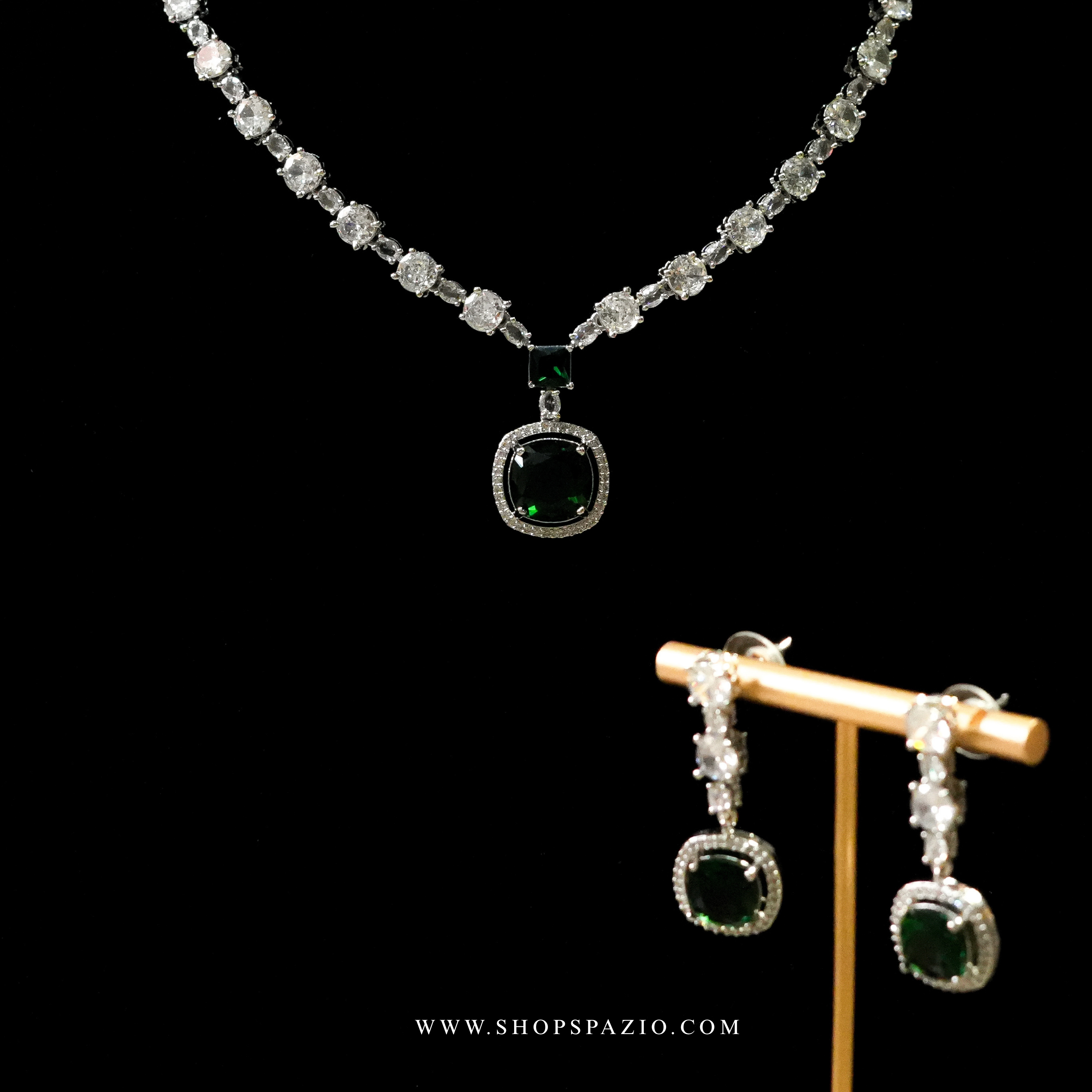 Grace Necklace Set - Green