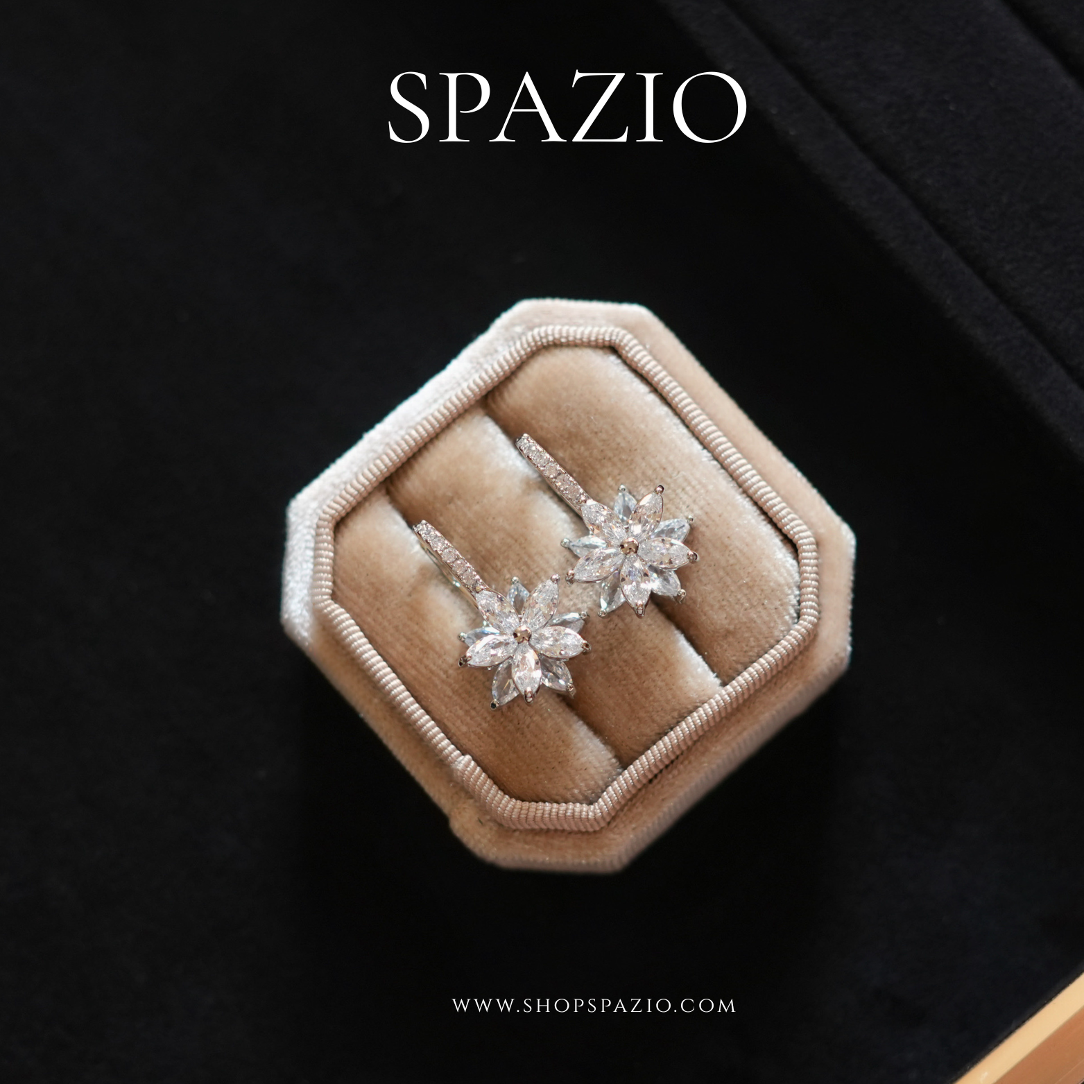 Sunlit Spark Hoops - Silver