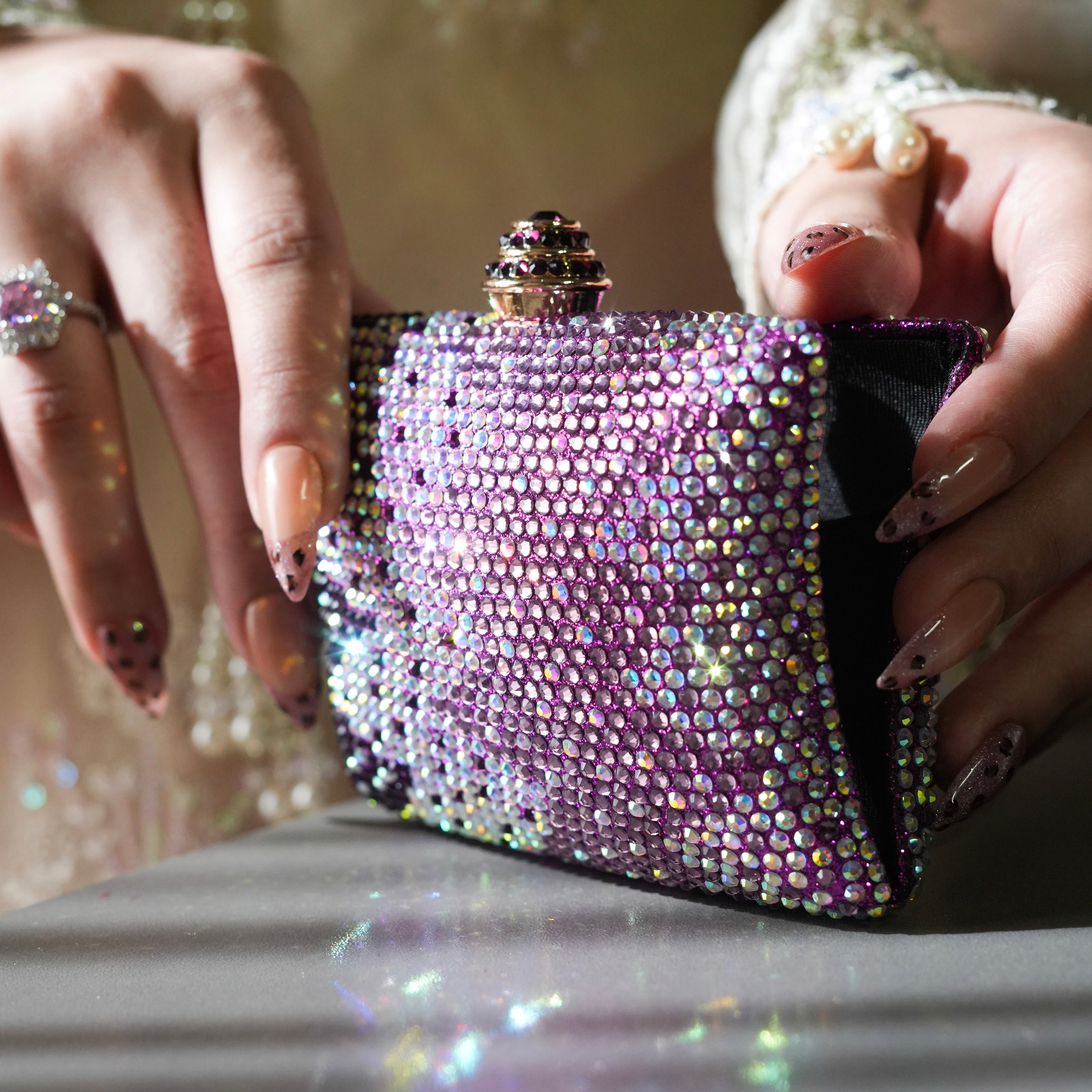 Aurum Luxe Clutch - Purple