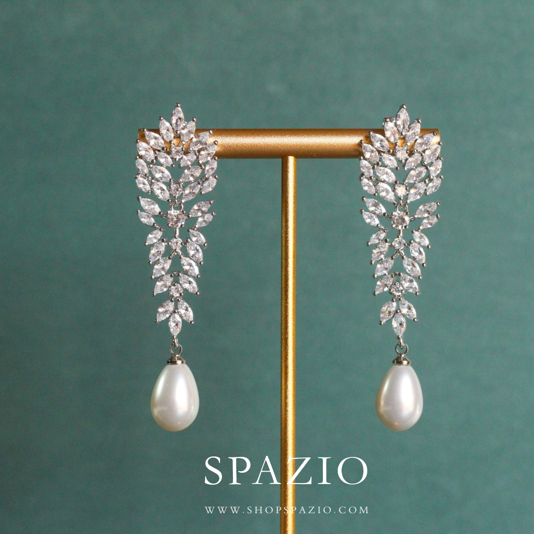 Grace CZ Pearl Dangles