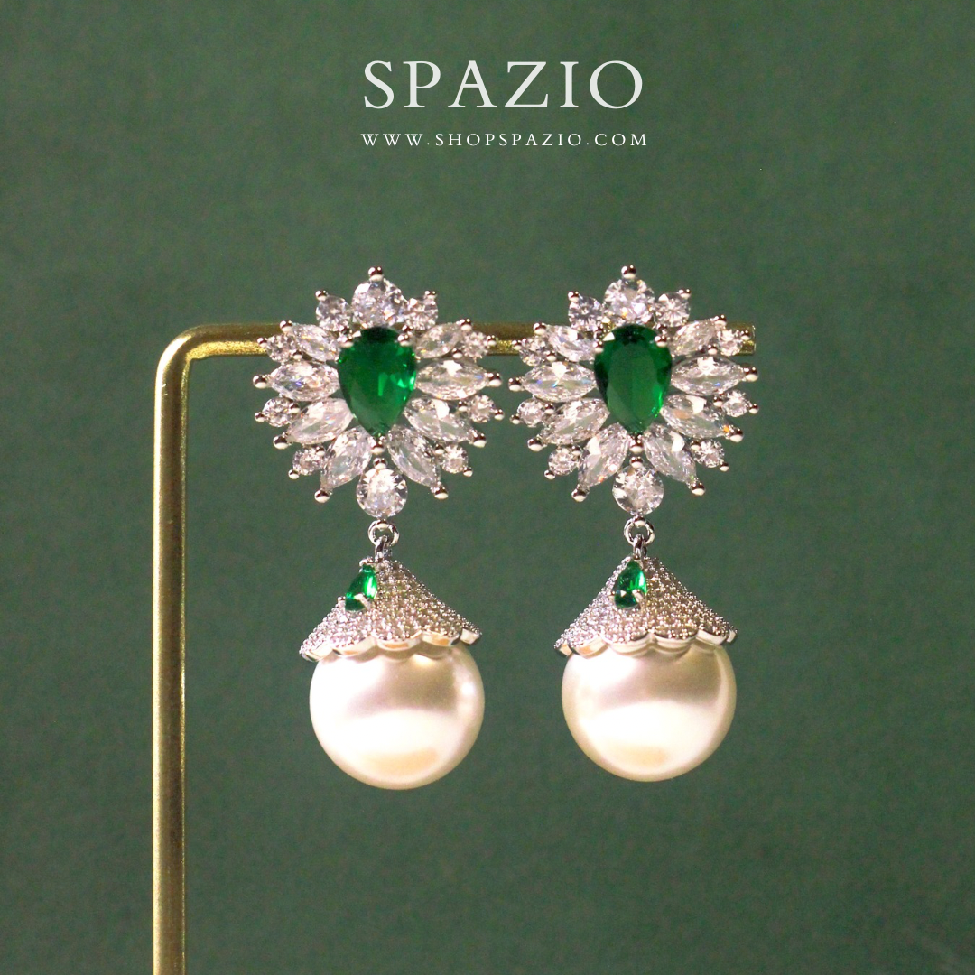 Emerald Green CZ Luxe Earrings