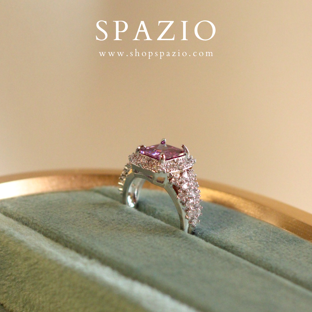 Purple Ember Ring-Adjustable