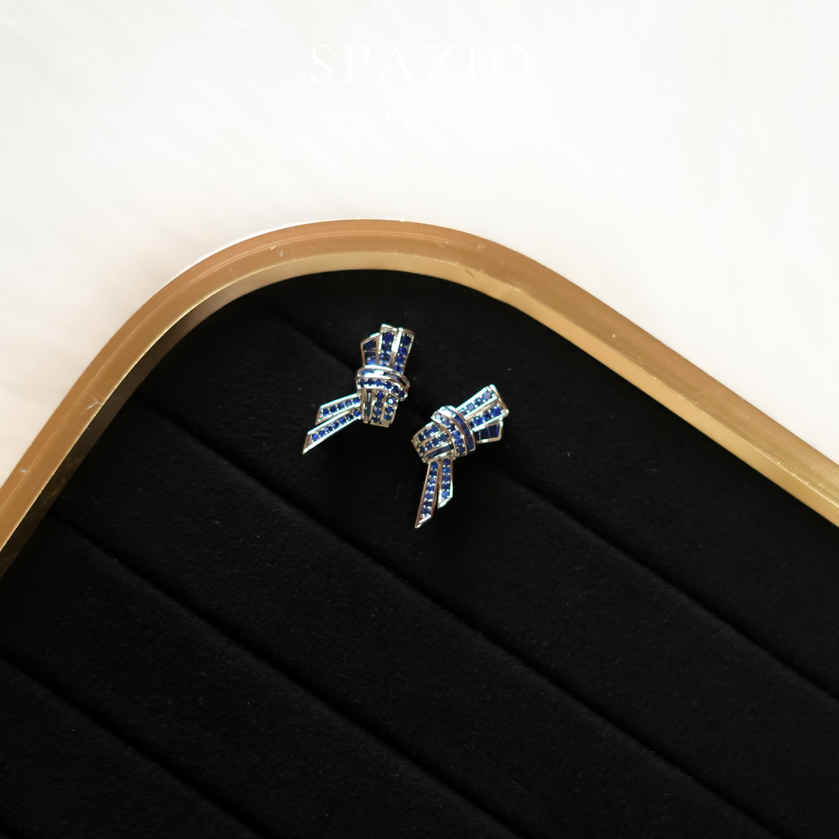 Sapphire Knot Studs