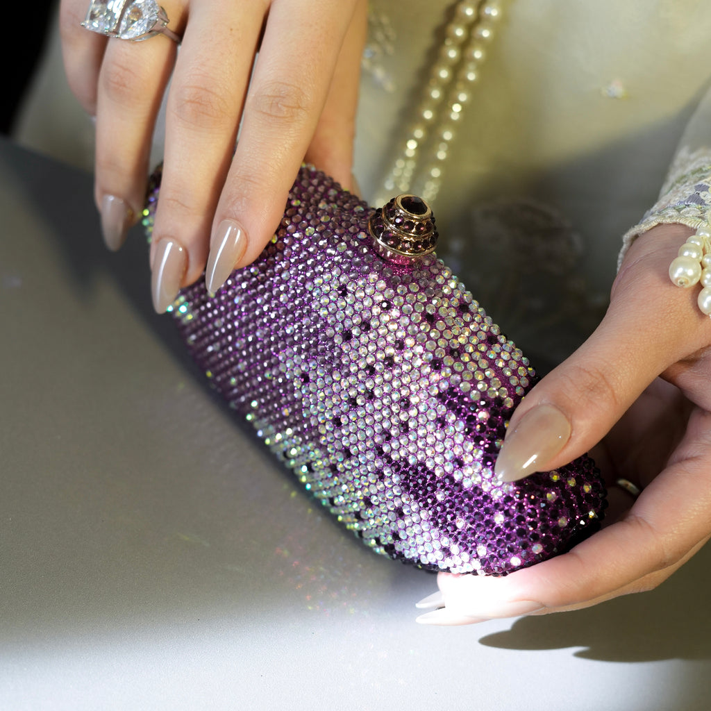 Roselle Clutch - Purple