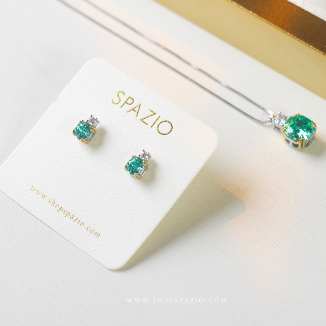 CZ Spark Pendant Set