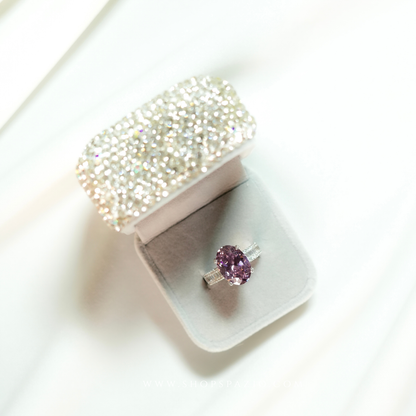 Amethyst Oval Solitaire Ring