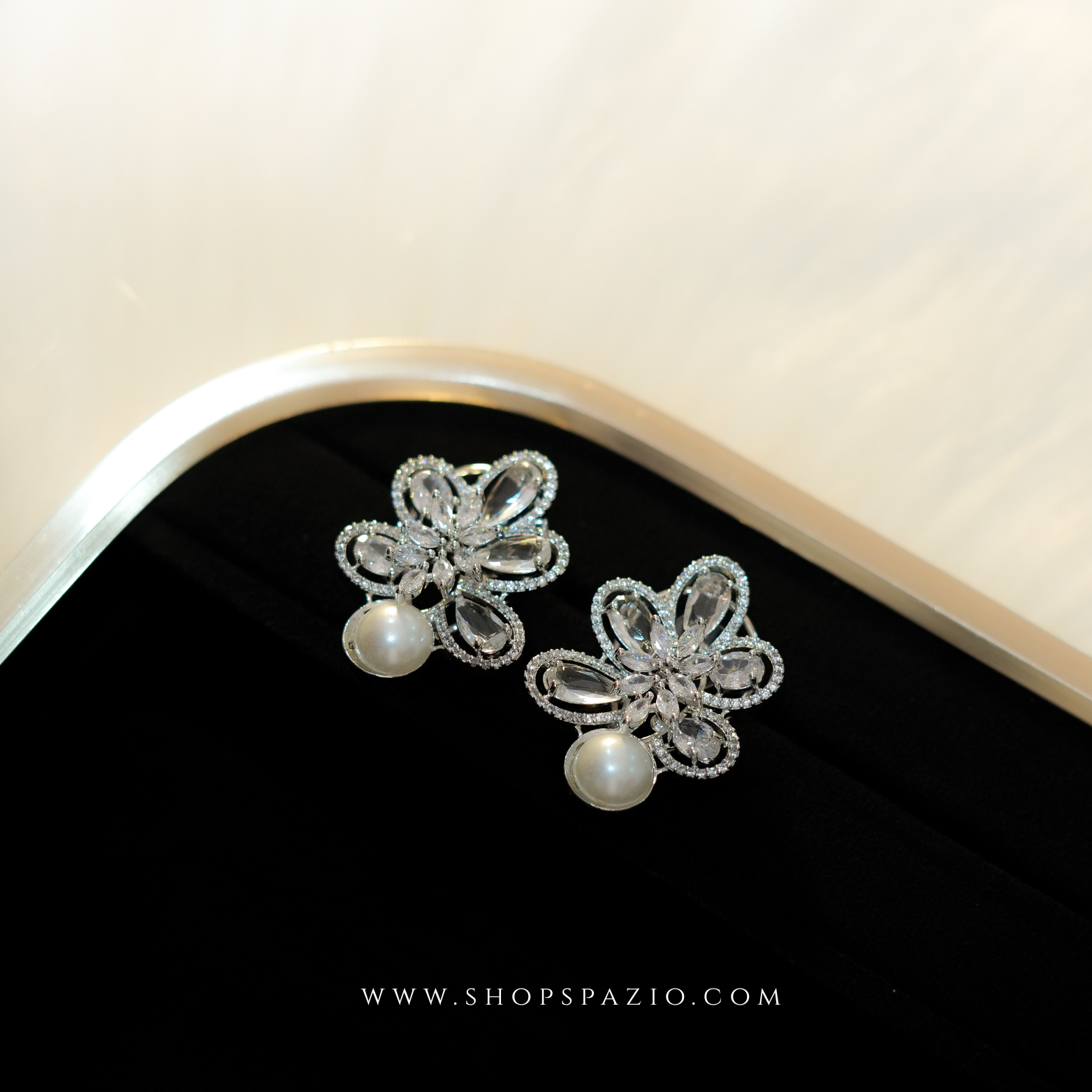 Petal Glow Earrings - Silver