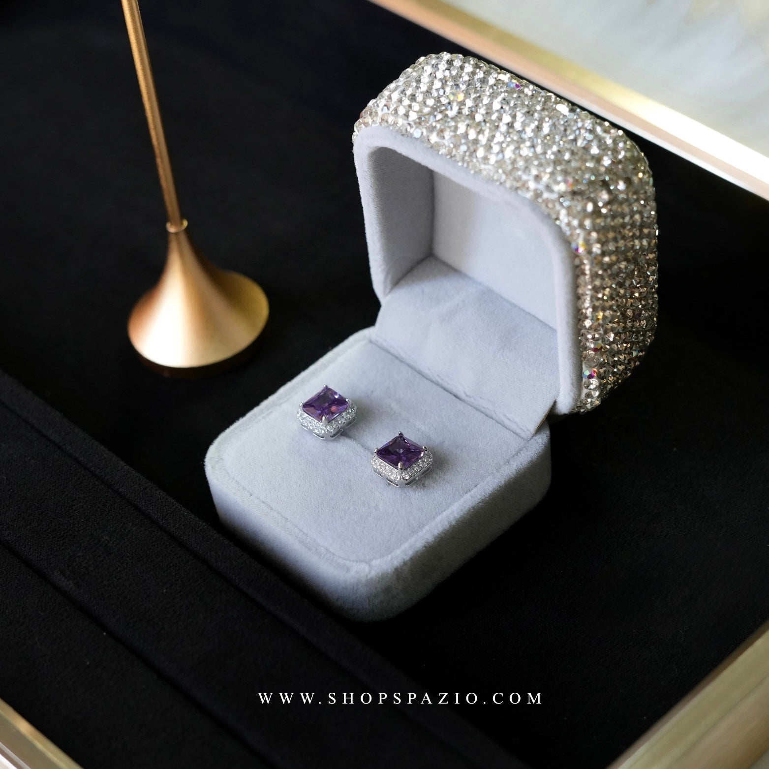 Luna Spark Studs - Purple
