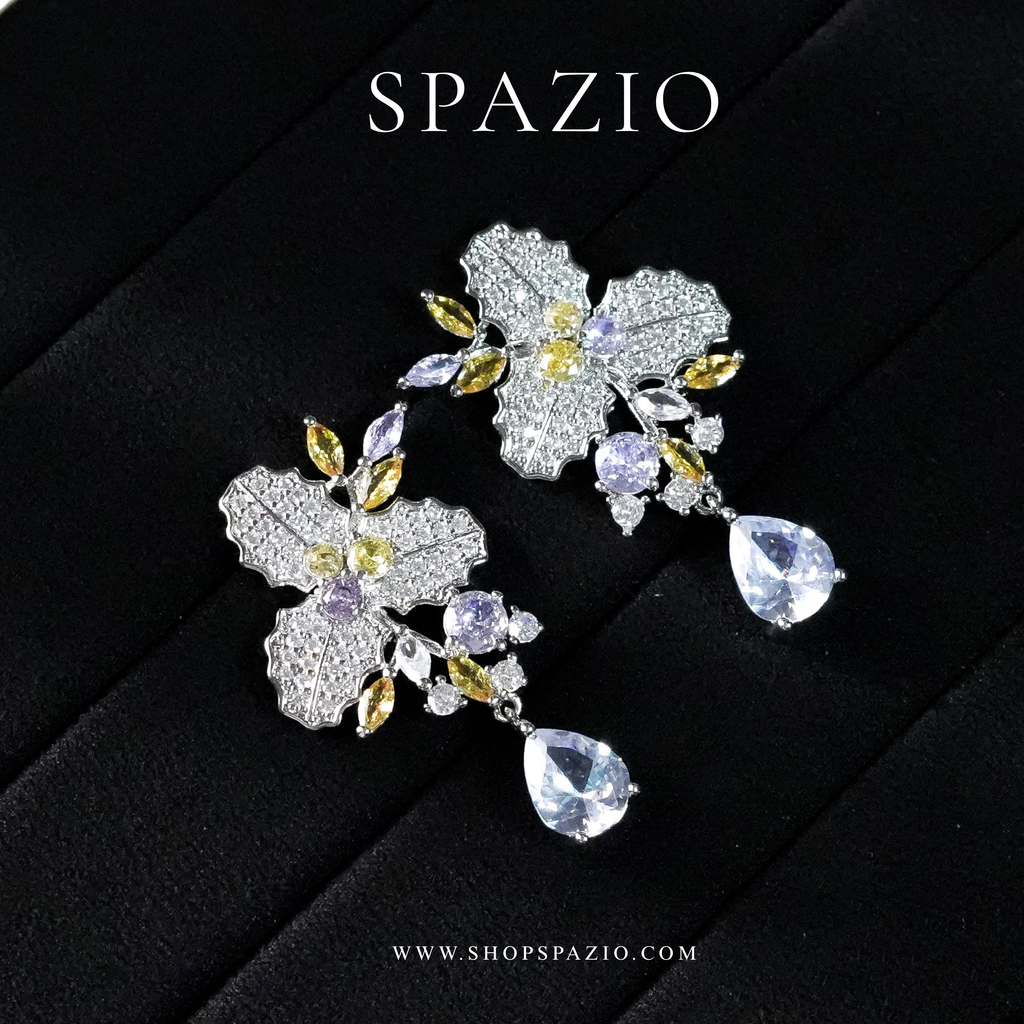 Petal Whisper Earrings - Silver