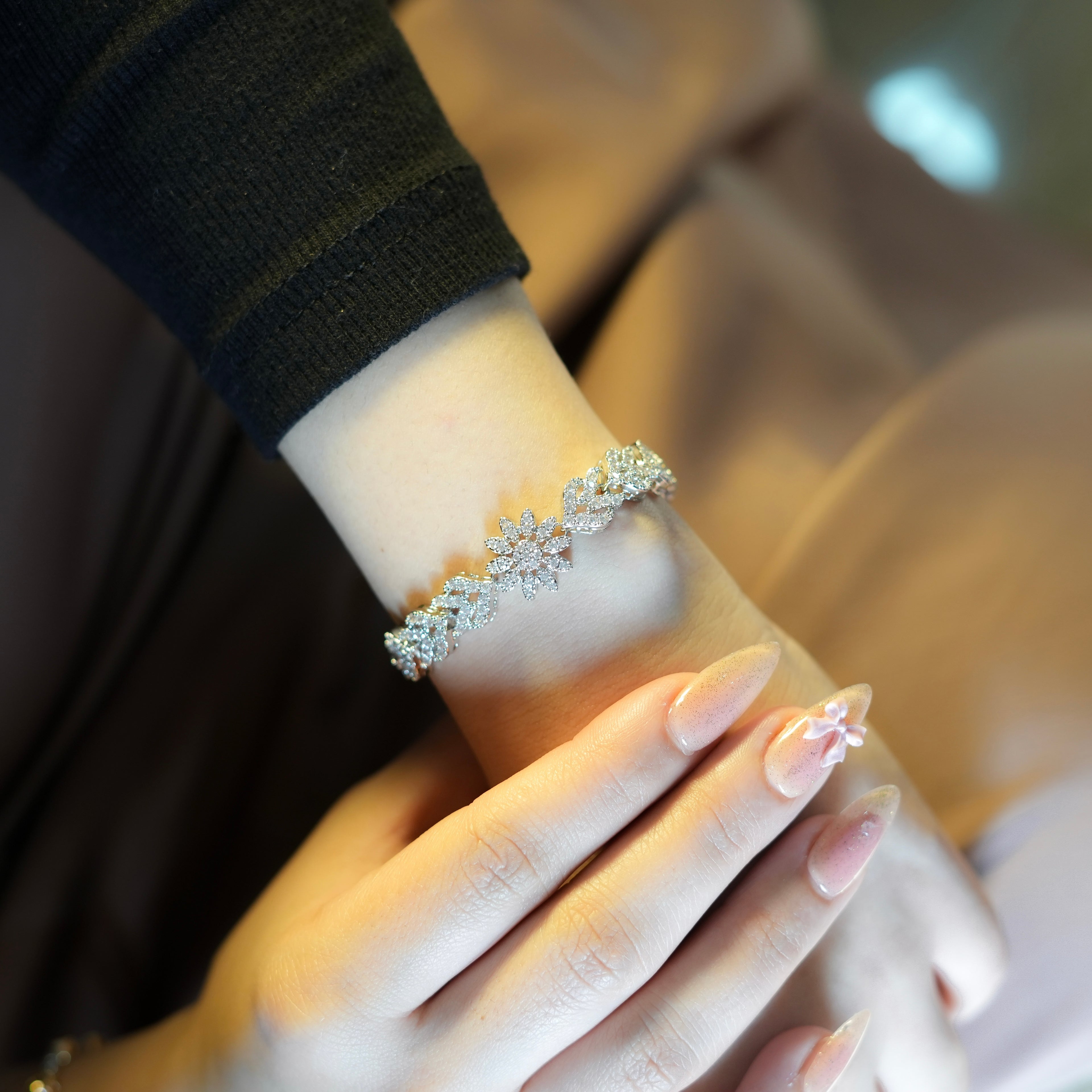 CZ Floral Bracelet