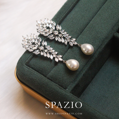 Grace CZ Pearl Dangles