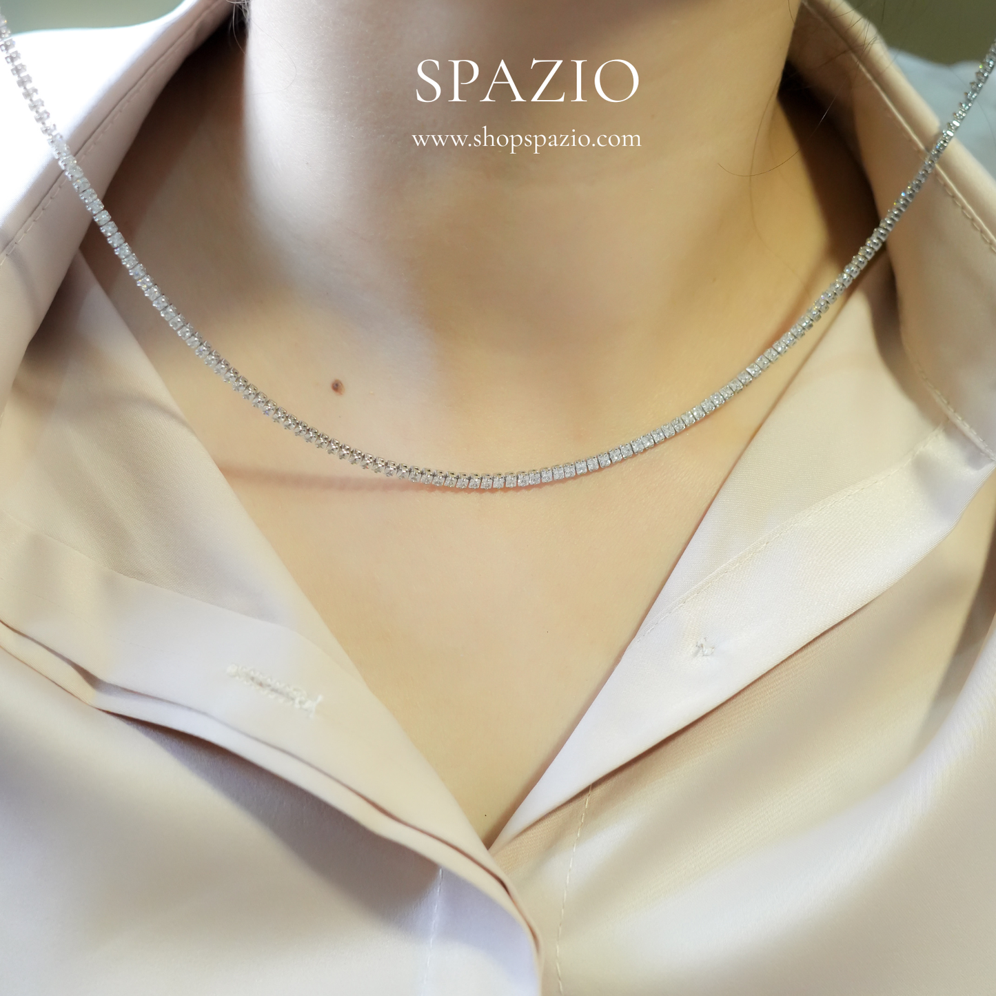 CZ Silver Tennis Chain