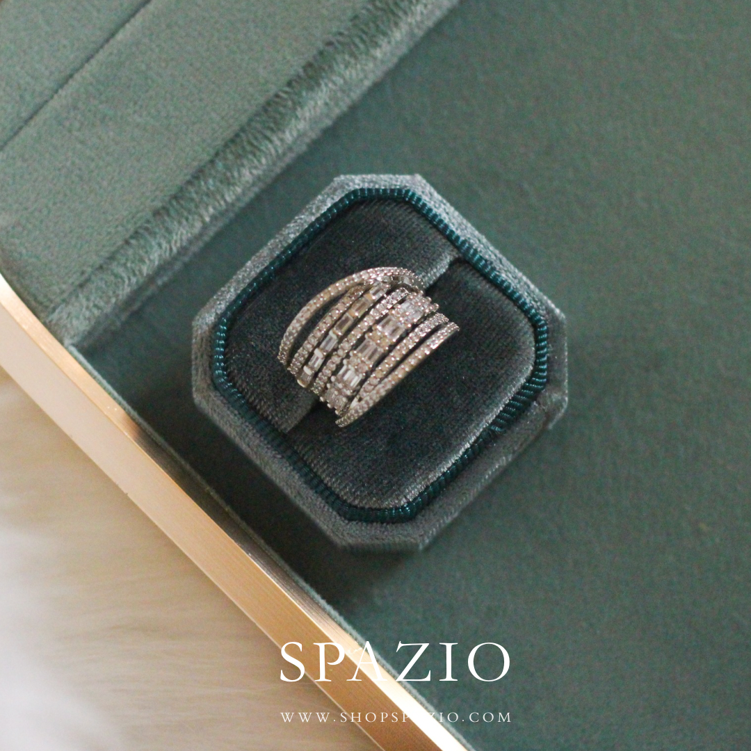 Stellar Stack CZ Ring