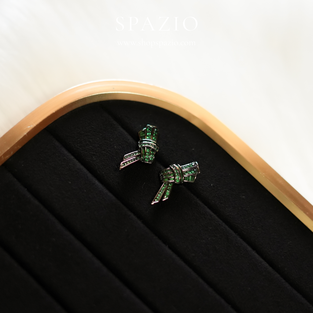 Emerald Knot Studs