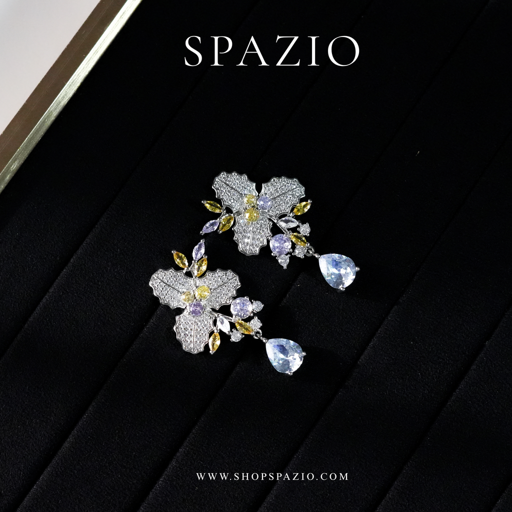 Petal Whisper Earrings - Silver