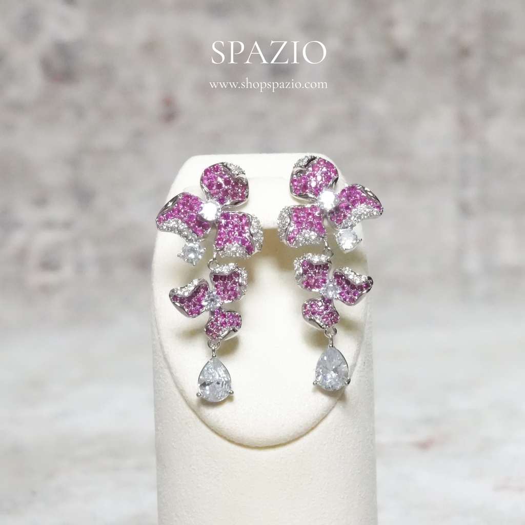 Pink Petal Spark Earrings