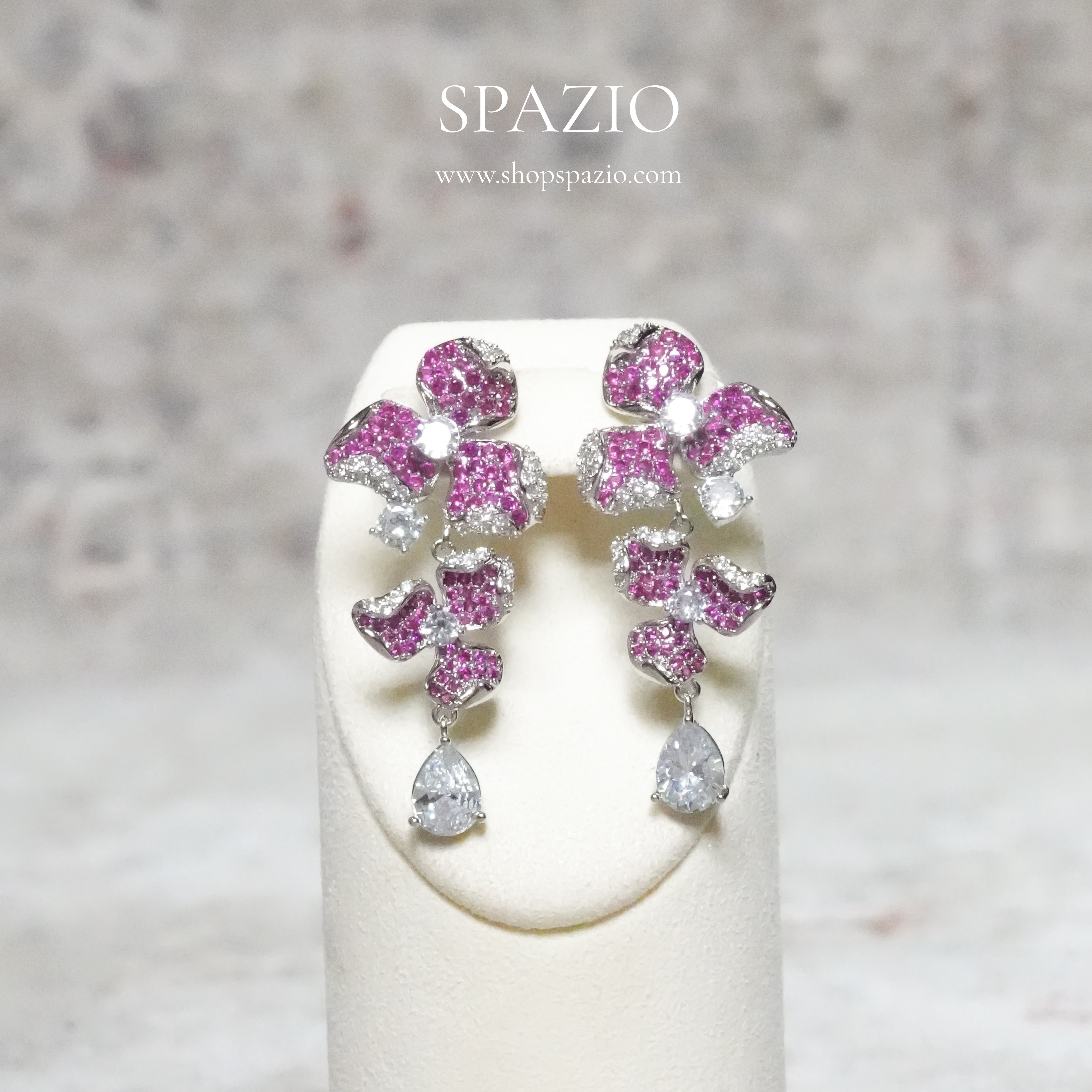 Pink Petal Spark Earrings