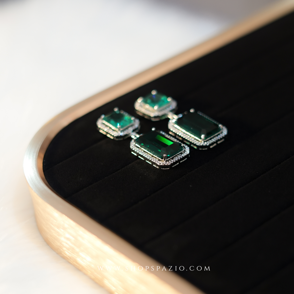 Prisma Duet Earrings - Green