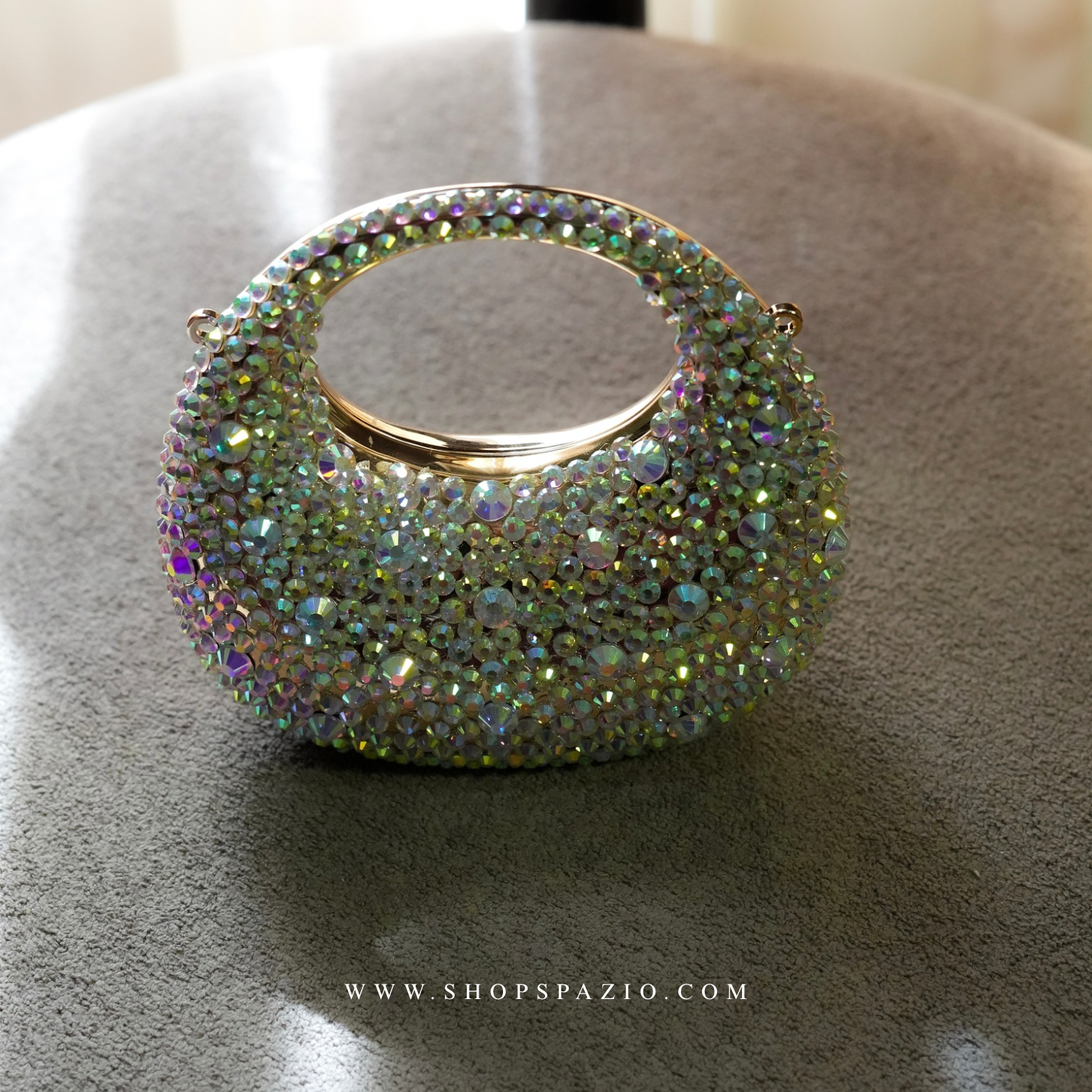 Crystal Halo Bag - Dull Gold