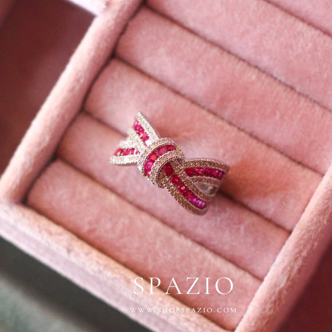 Blush Bloom Bowknot Ring