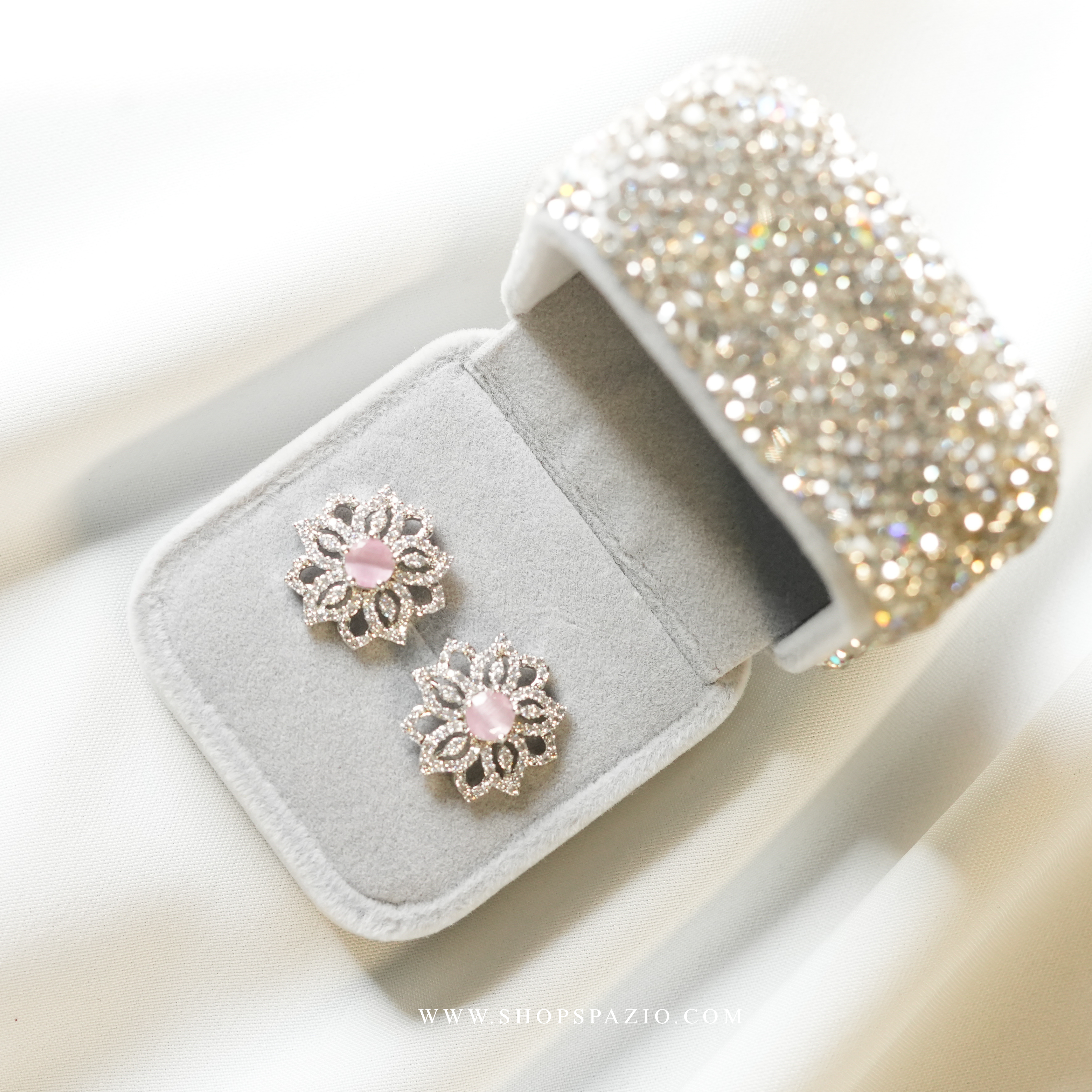 Celeste Bloom Studs -  Pink