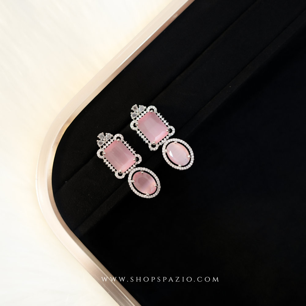 Duet Earrings - Blush Pink