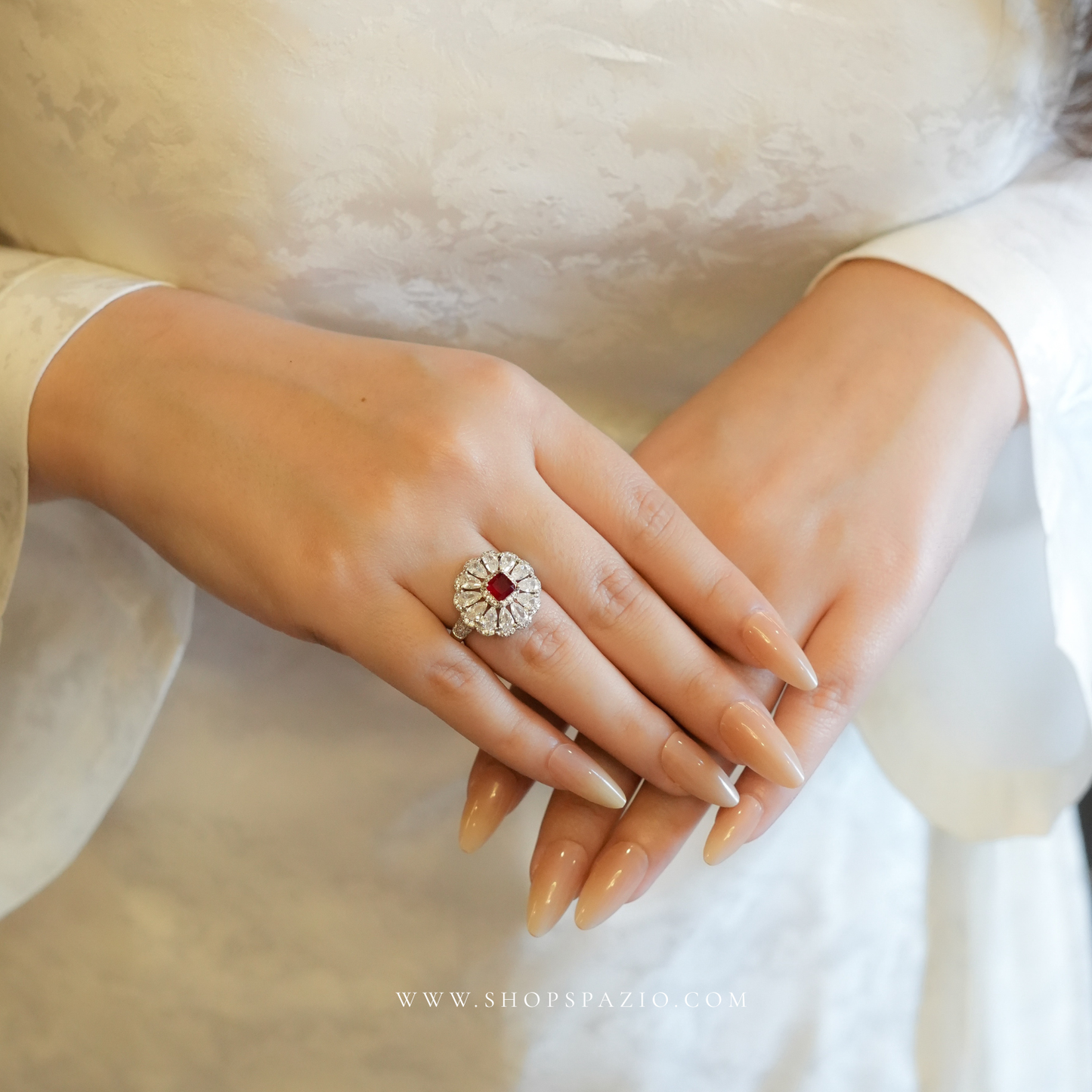 CZ Bloom Ring - Adjustable