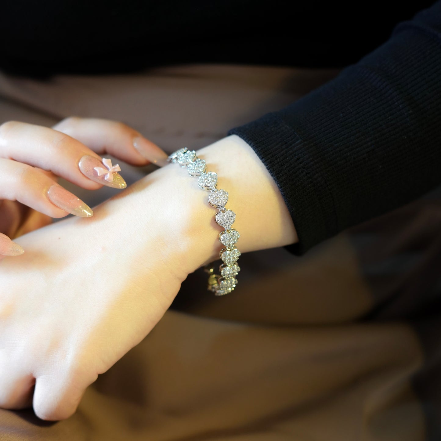 Aurora CZ Heart Bracelet