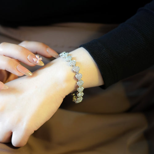 Aurora CZ Heart Bracelet