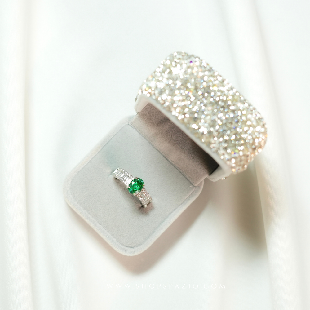 Teal Whisper Band Ring - Adjustable