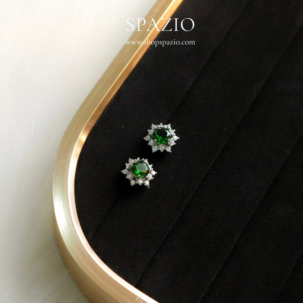 Emerald Starburst Earrings