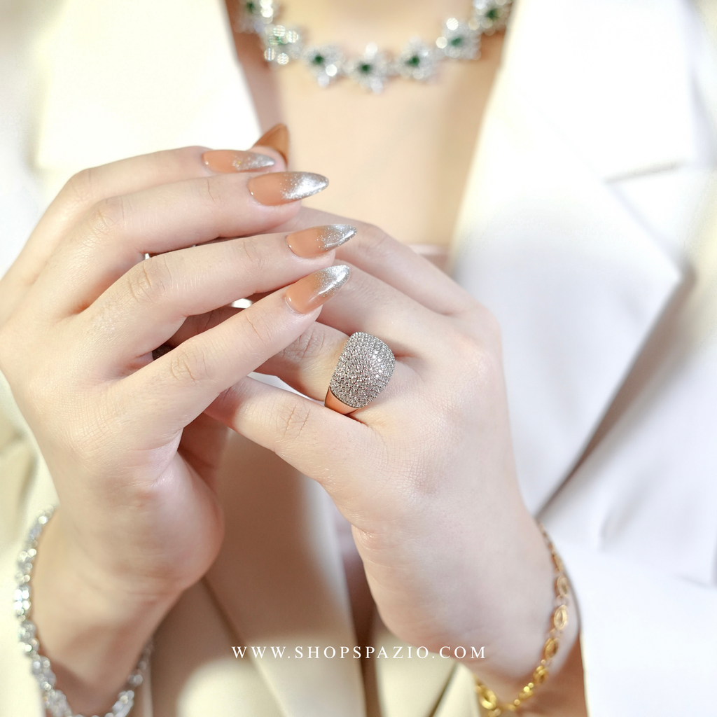 Midnight Ice Statement Ring