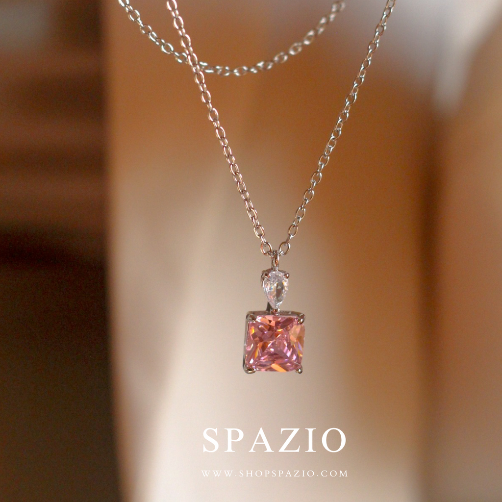 CZ Pink Luminous Pendant