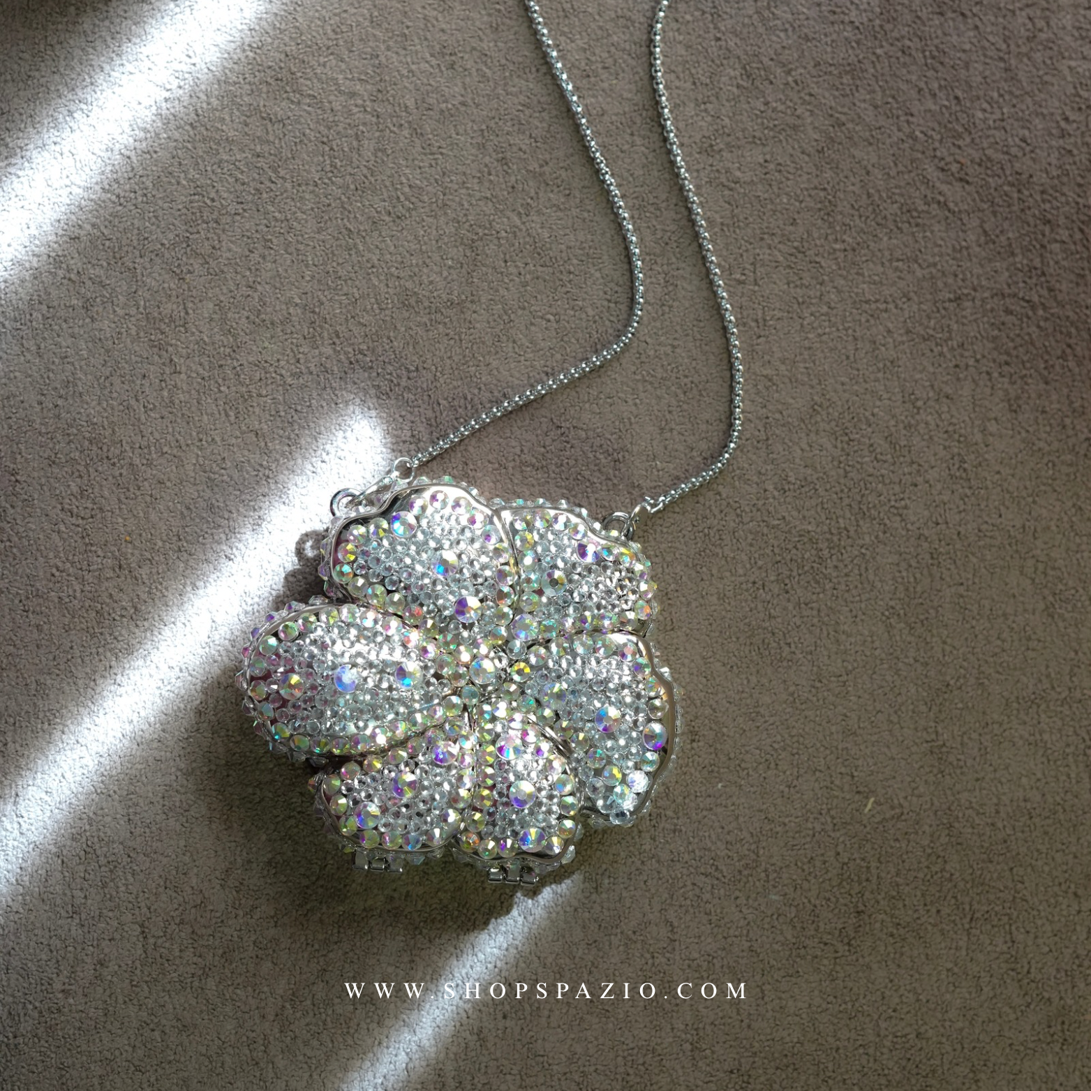 Rhinestone Bloom Clutch