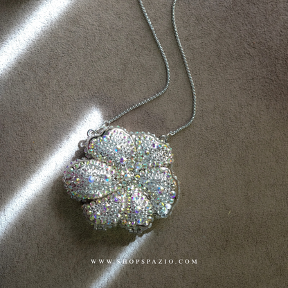 Rhinestone Bloom Clutch