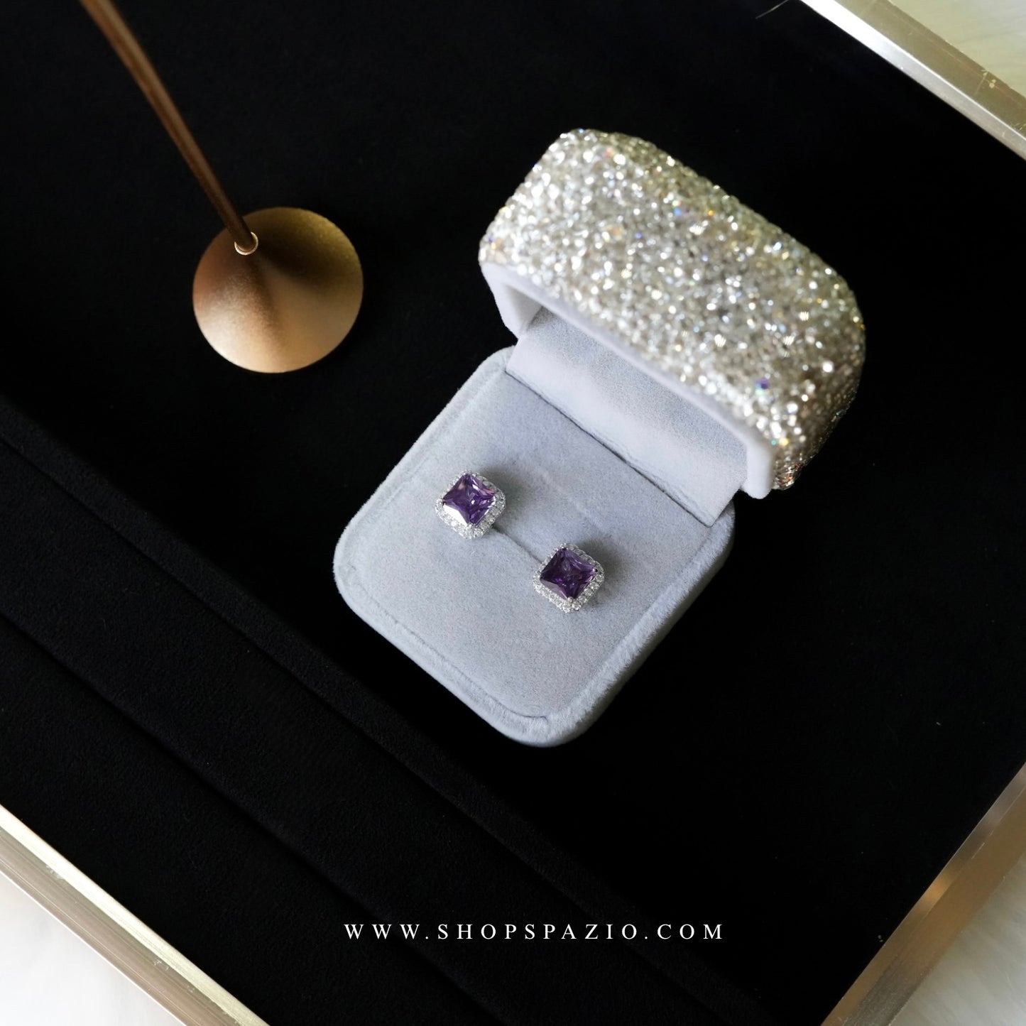 Luna Spark Studs - Purple