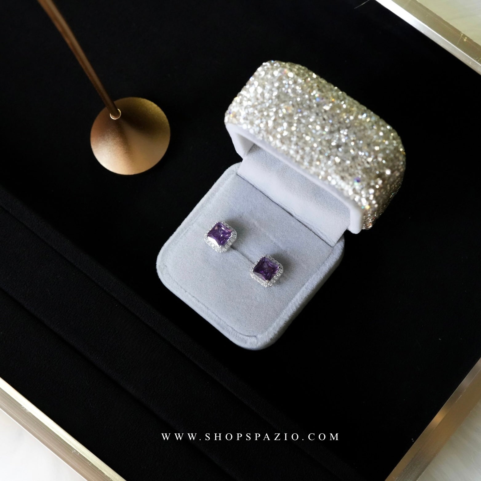 Luna Spark Studs - Purple