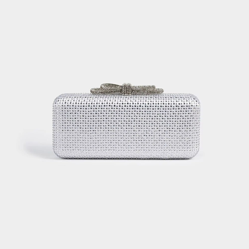Royale Bow Clutch - Silver