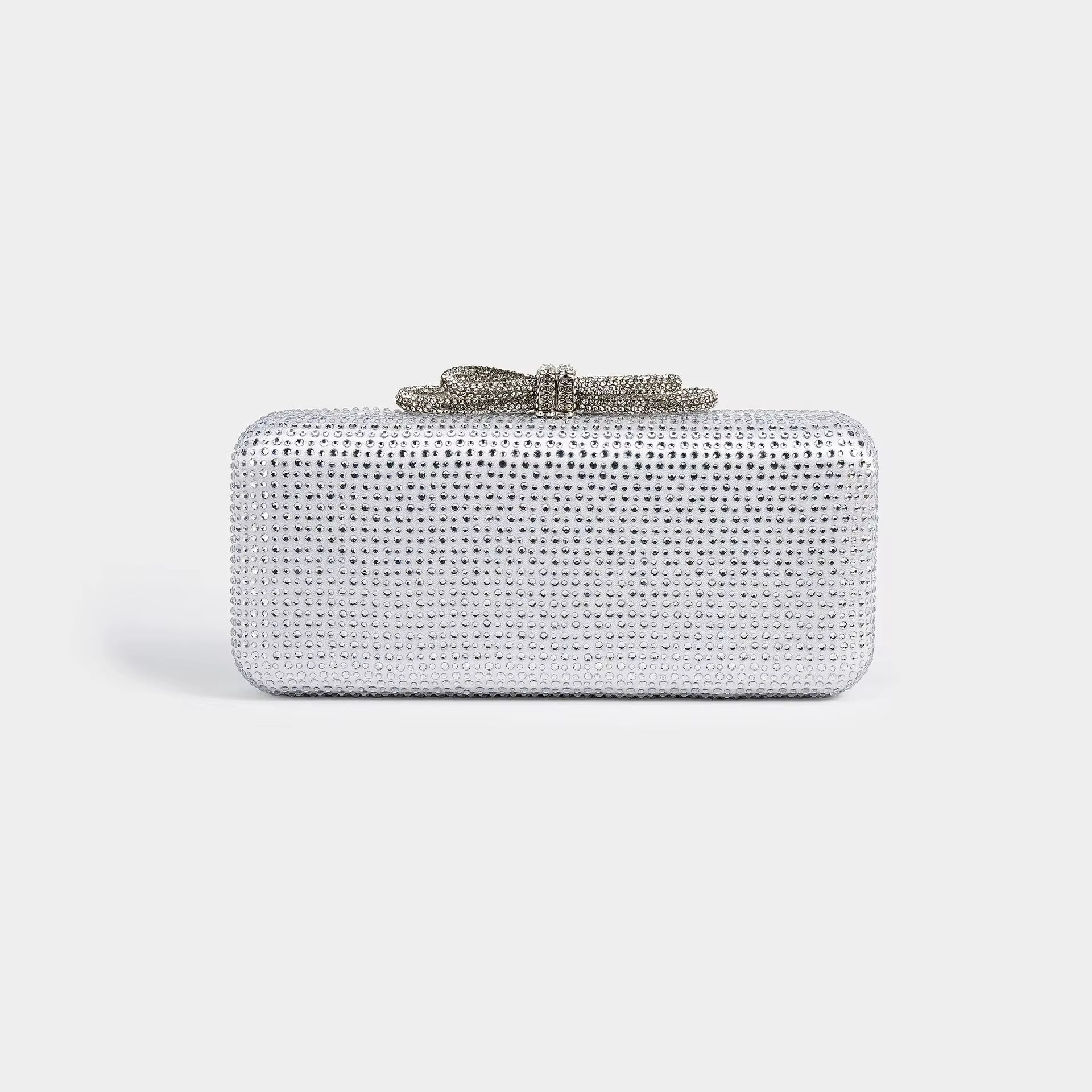 Royale Bow Clutch - Silver