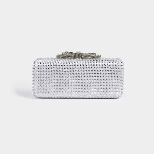 Royale Bow Clutch - Silver