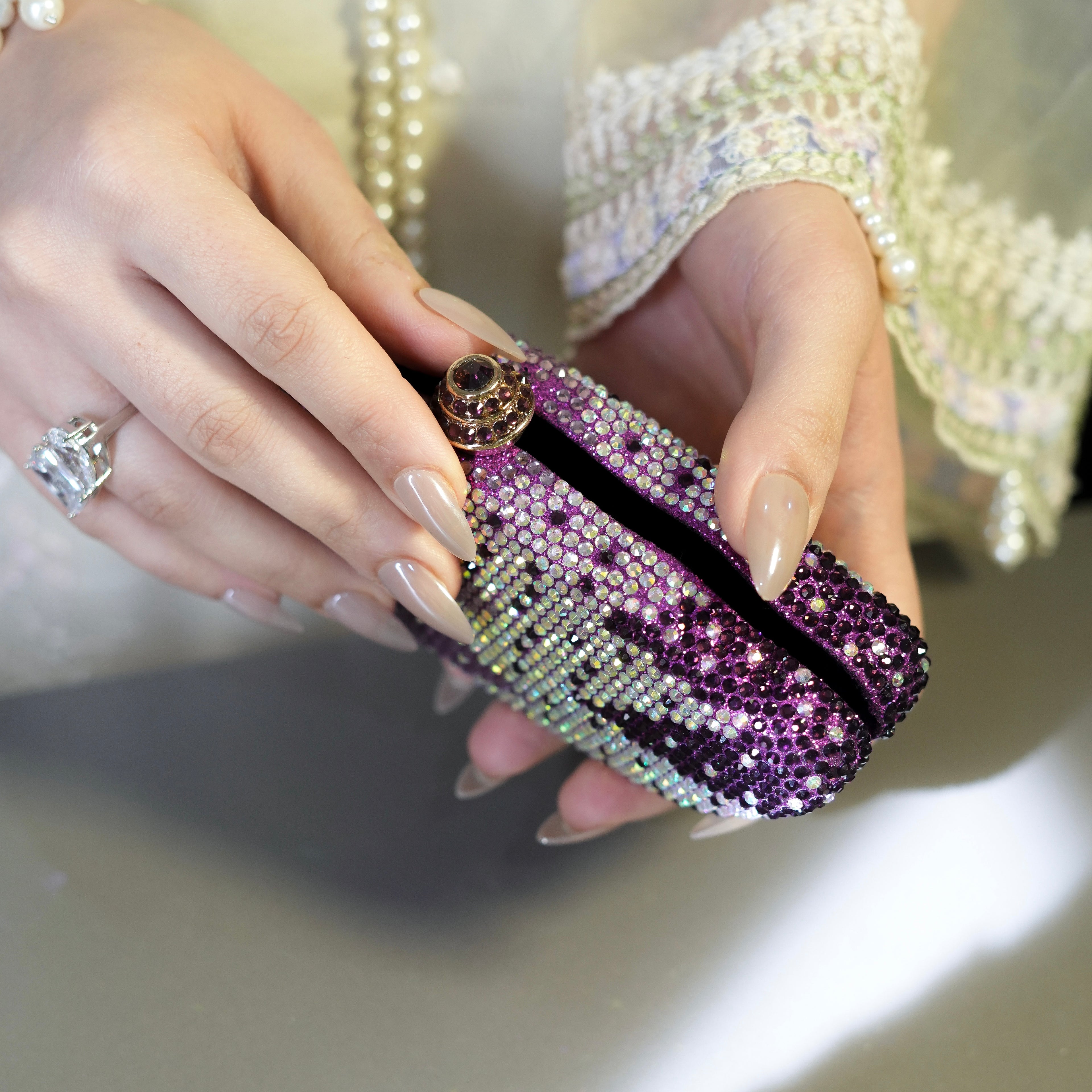 Roselle Clutch - Purple