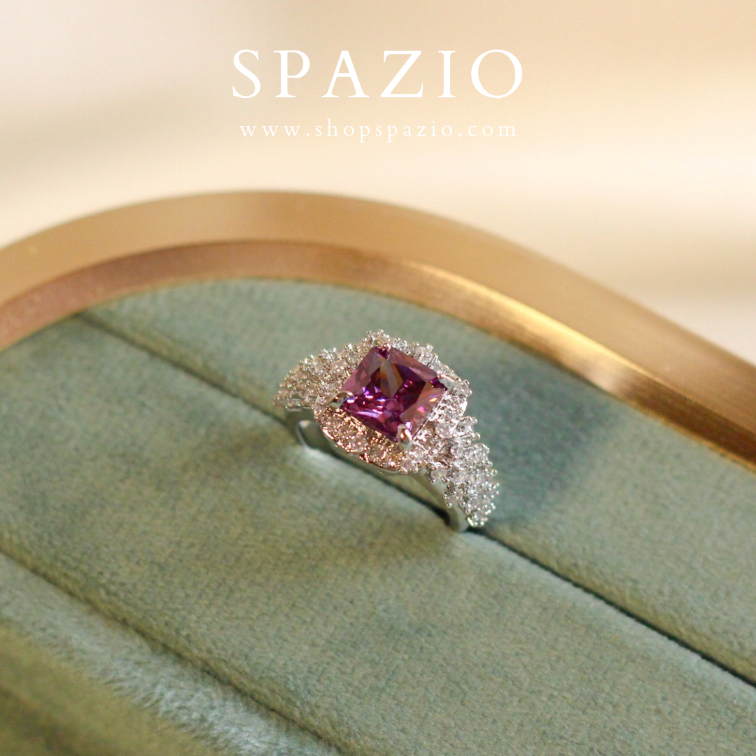 Purple Ember Ring-Adjustable