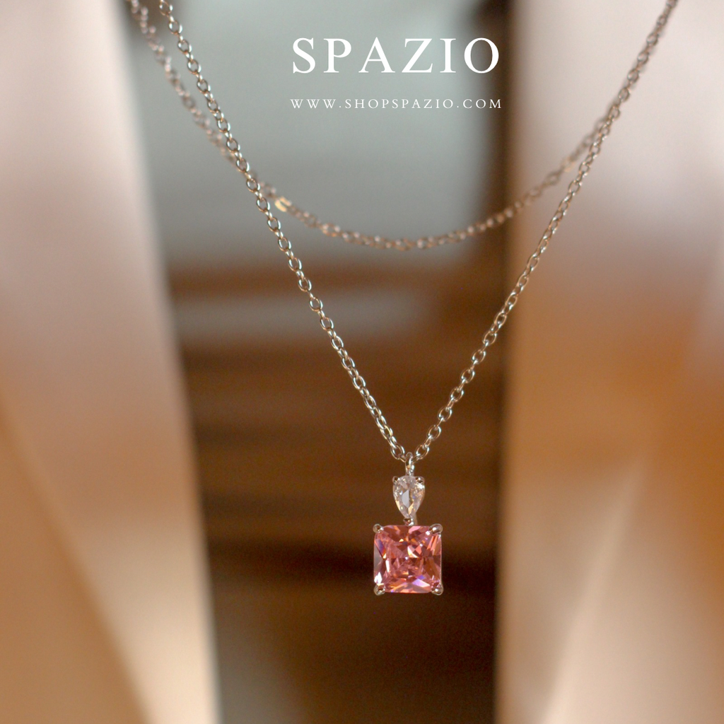 CZ Pink Luminous Pendant