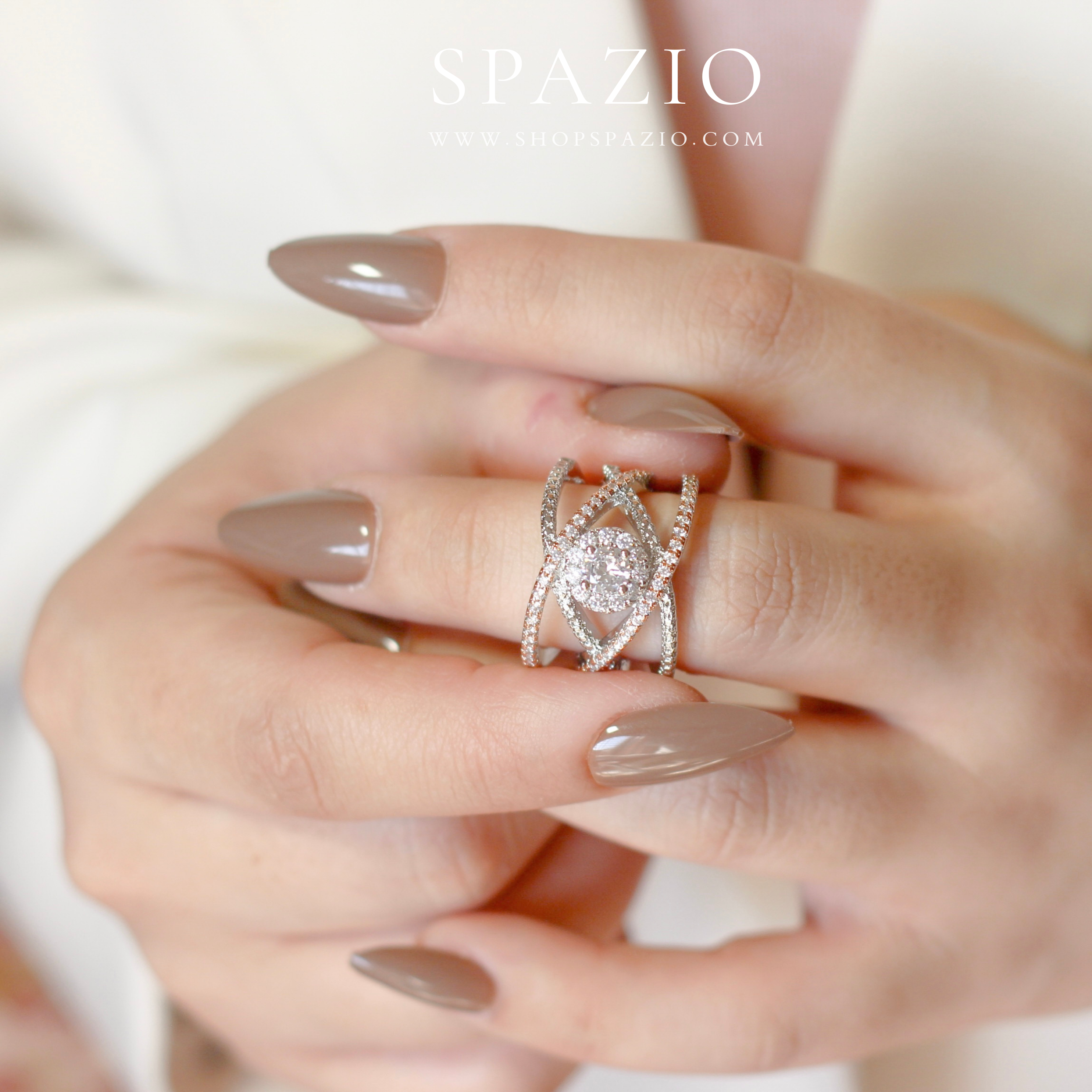 Ethereal Duo CZ Ring