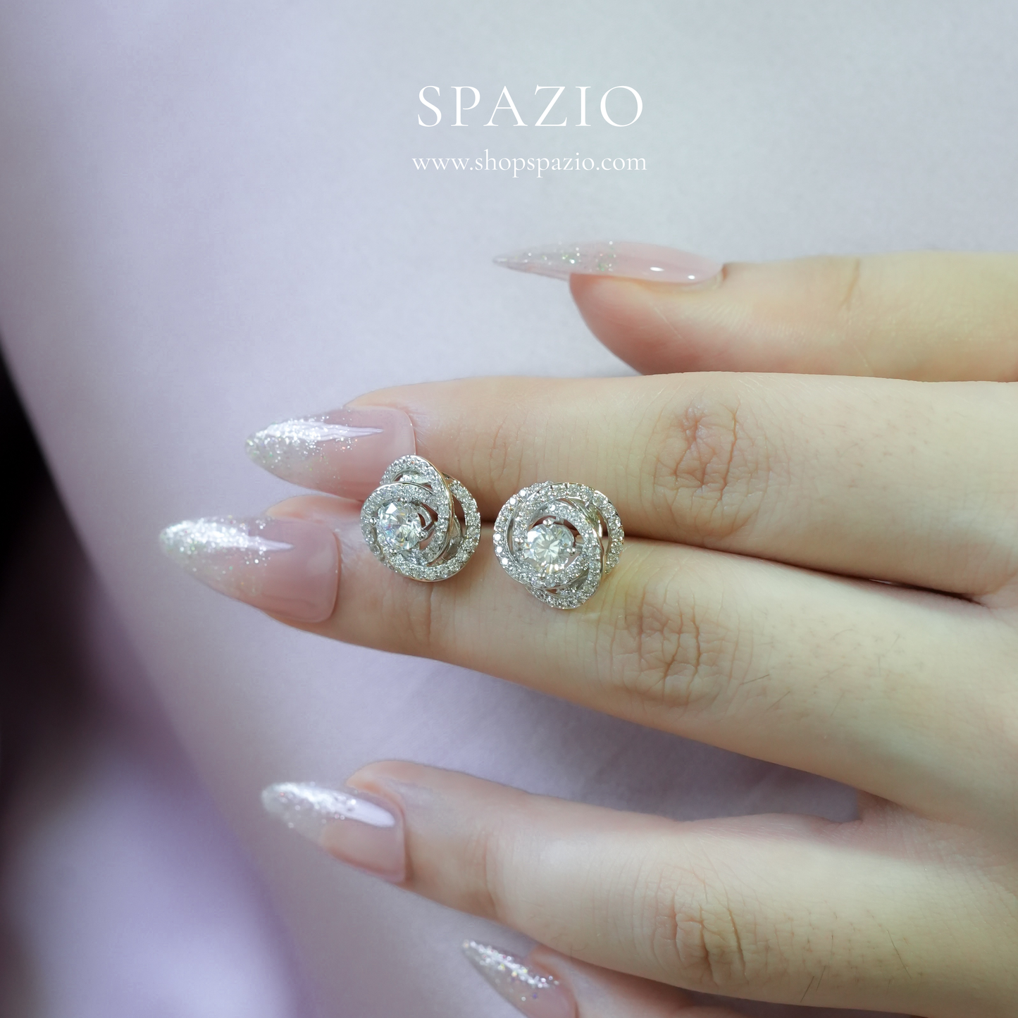 Silver Spark Studs