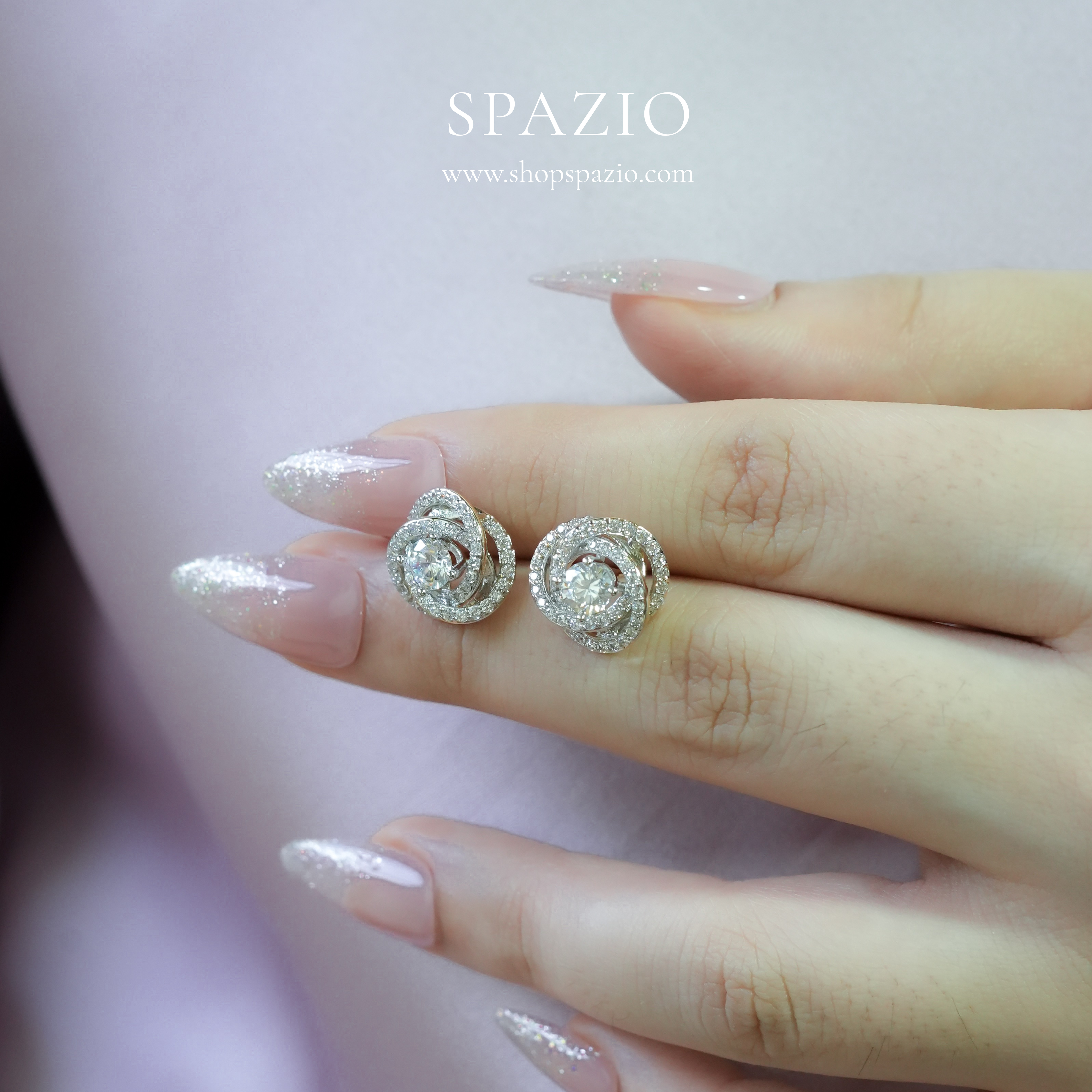 Silver Spark Studs