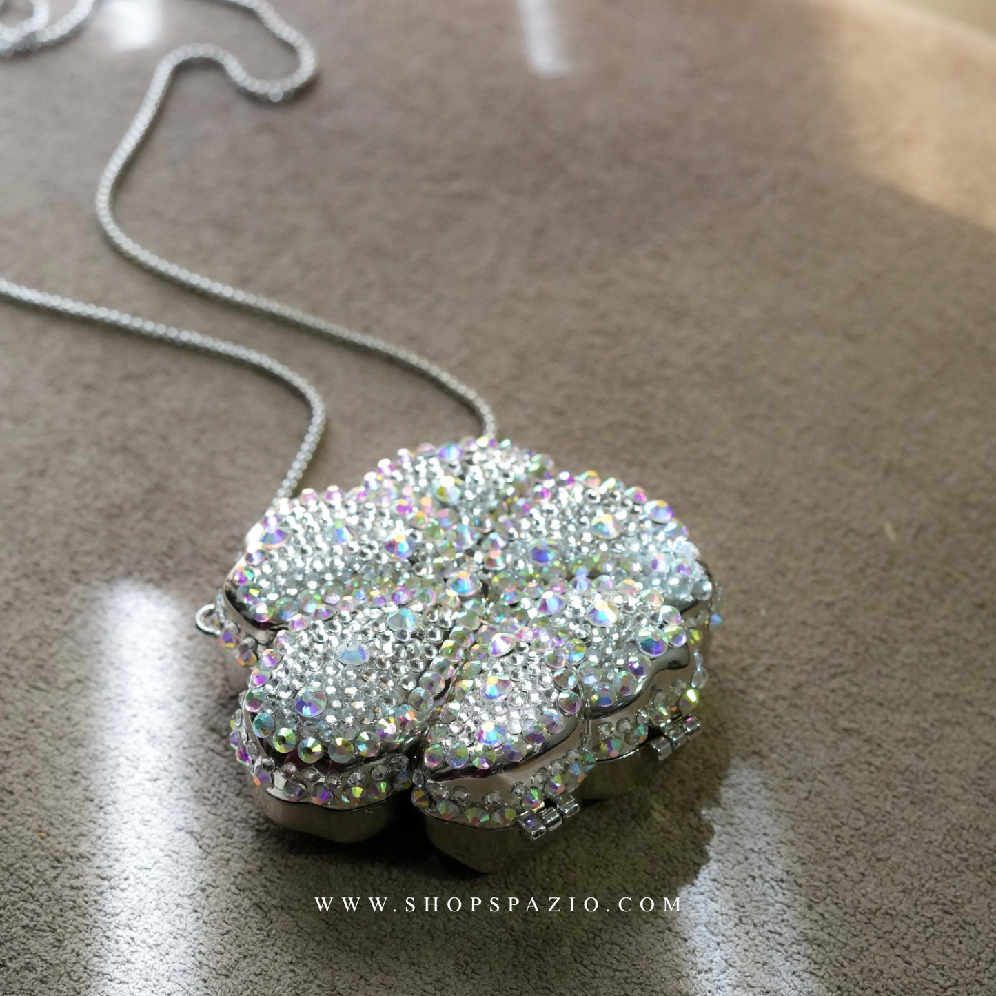 Rhinestone Bloom Clutch
