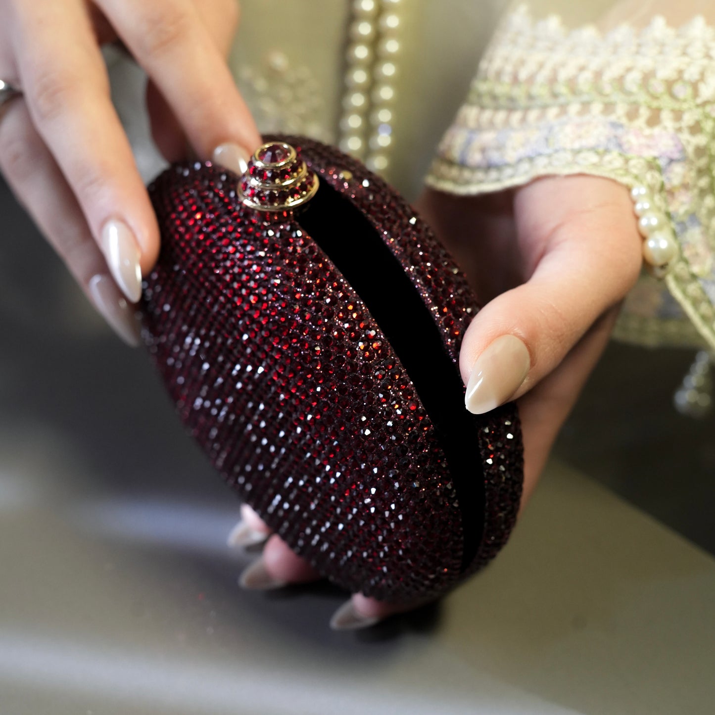 Cocktail Clutch - Maroon